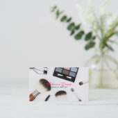 minimale Cosmetoloog borstel stylist make-up kunst Visitekaartje (Staand voorkant)
