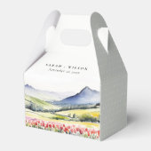 Minimale Country Spring Floral Landschap Trouwen i Bedankdoosjes (Voorkant Zijde)