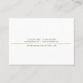 Minimale Creative Design Gold Plain Trendy Visitekaartje (Achterkant)