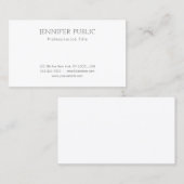 Minimale Creative Professional Design Chic Plain Visitekaartje (Voorkant / Achterkant)