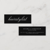 Minimale cursieve tekst | haarstylist mini visitekaartje (Voorkant / Achterkant)