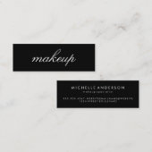 Minimale cursieve tekst | make-up mini visitekaartje (Voorkant / Achterkant)
