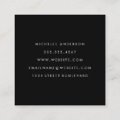 Minimale cursieve tekst vierkante visitekaartje (Achterkant)