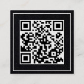 Minimale Custom QR Premium Vierkante Visitekaartje (Voorkant)