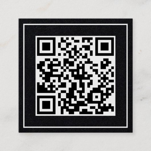 Minimale Custom QR Premium Vierkante Visitekaartje (Voorkant)
