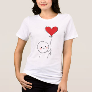 Minimale Cute Love Doodle Tri-Blend Shirt