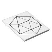 Minimale D20-ontwerptablet met gamer geek Notitieblok (Schuin)