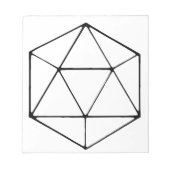 Minimale D20-ontwerptablet met gamer geek Notitieblok (Voorkant)