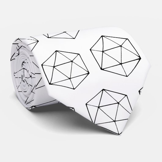 Minimale D20-ontwerptablet met gamer geek Stropdas (Opgerold)