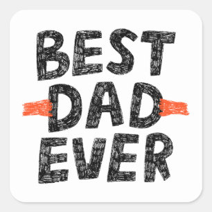 Minimale Dad Sticker beste papa ooit
