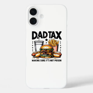 Minimale Dad Tax Food Icon Art iPhone 16 Plus Hoesje