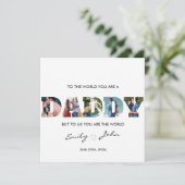 Minimale DADDY Photo Collage Happy Vaderdag (Staand voorkant)