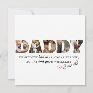 Minimale DADDY Photo Collage Happy Vaderdag Kaart
