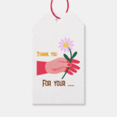 Minimale Daisy Bedankt Cadeaulabel (Voorkant)