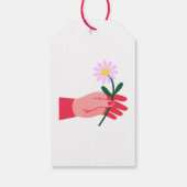 Minimale Daisy Bedankt Cadeaulabel (Achterkant)