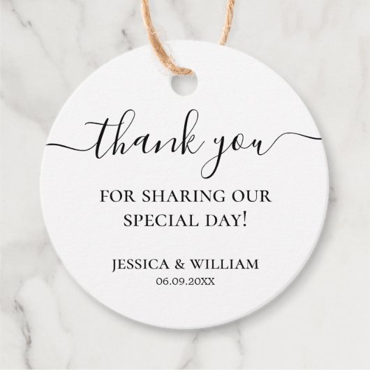 Minimale dank bedankjes labels (Voorkant)