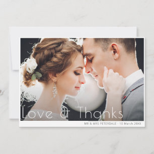 minimale dank voor je trouwkaart bedankkaart