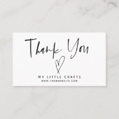 Minimale dank voor uw hart Kleine Ondernemingen Visitekaartje (Voorkant)