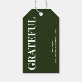 Minimale DANKBARE Groene Cadeau Labels Cadeaulabel