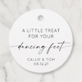 Minimale dansfeet Flip Flop Wedding Bedankjes Labels (Voorkant)