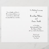 Minimale Deco Witte Trouwprogramma's (Voorkant)