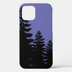 Minimale dennenboomsilhouet Cas iPhone 12 Hoesje