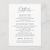 Minimale details bruiloft informatiekaartje (Voorkant)