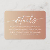 Minimale details over castratie en geel ombre Fade Informatiekaartje (Voorkant)