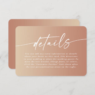 Minimale details over castratie en geel ombre Fade Informatiekaartje