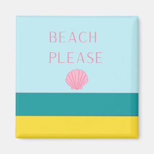 Minimale deurdecoratie voor het strand magneet