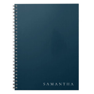 Minimale diepgepersonaliseerde diepvriesblauwe Bla Notitieboek