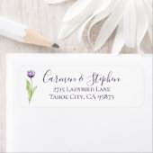 Minimale diepste Paarse eenzijdige tulpweddenschap Etiket (Insitu)