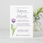 Minimale diepste Paarse eenzijdige tulpweddenschap Kaart (Staand voorkant)