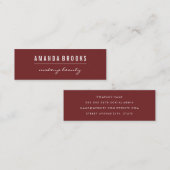 Minimale diepte rood mini visitekaartje (Voorkant / Achterkant)