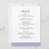 Minimale digitale lavendel in één keer kaart (Achterkant)