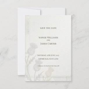 Minimale Distel Save the Date Kaart