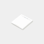 Minimale donkerblauwe Monogram Volledige naam Post-it® Notes (Schuin)