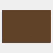 Minimale donkerbruine, stevige kleurenkerst inpakpapier vel (Voorkant)