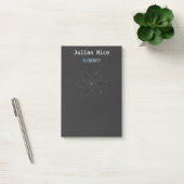 Minimale donkergrijs post-it® notes (Kantoor)