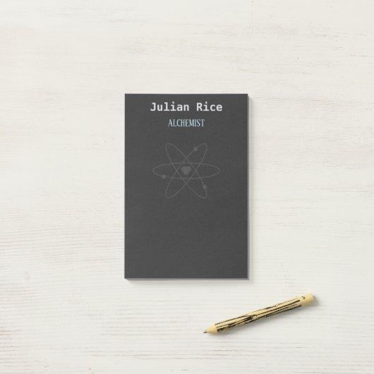 Minimale donkergrijs post-it® notes (Op bureau)