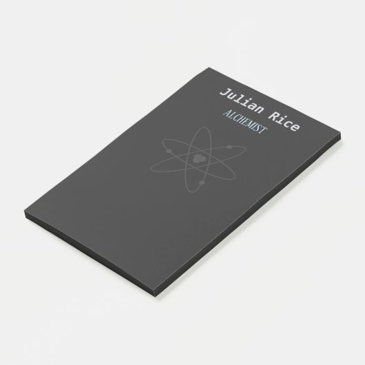 Minimale donkergrijs post-it® notes (Schuin)
