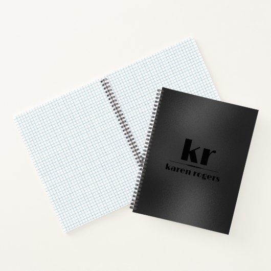 Minimale donkergrijze iriserende textuur notitieboek (Binnen)