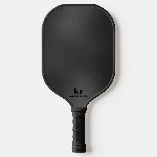 Minimale donkergrijze iriserende textuur pickleball paddle (Voorkant)