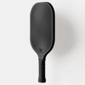 Minimale donkergrijze iriserende textuur pickleball paddle (Links)
