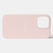 Minimale douanenaam monogram zwart roze Case-Mate iPhone case (Achterkant (horizontaal))