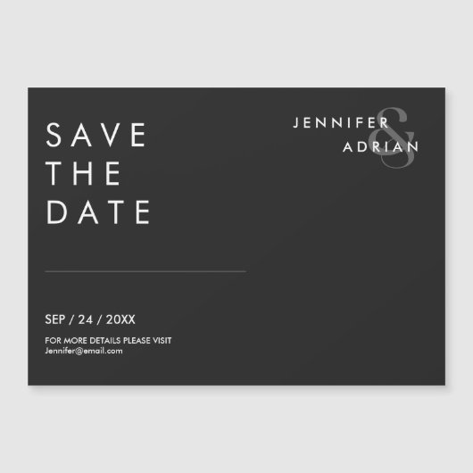 Minimale driekwart zwarte hedendaagse bruiloft bes (Voorkant)