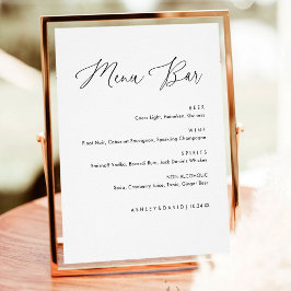 Minimale Drinken van het Menu van de Bbar van het  Poster