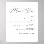 Minimale Drinken van het Menu van de Bbar van het Poster (Voorkant)