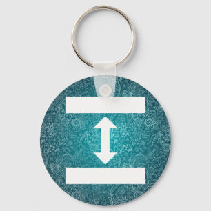 Minimale dubbele schijfjes sleutelhanger