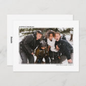 Minimale dunne foto-rand feestdagenkaart (Voorkant / Achterkant)